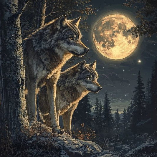Wolf - Full Round Drill Diamond Painting 40*40CM