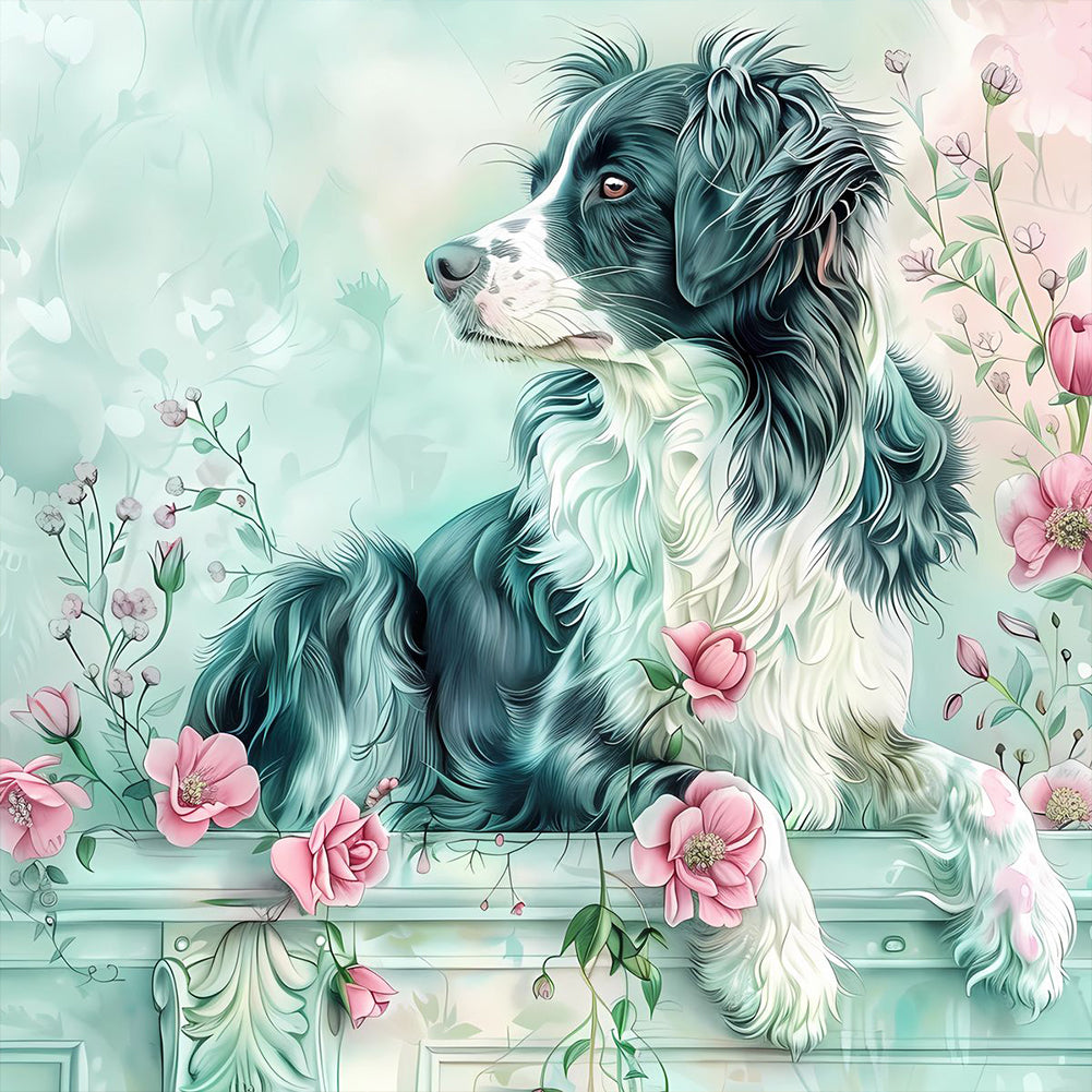 Dog - Full Round Drill Diamond Painting 40*40CM