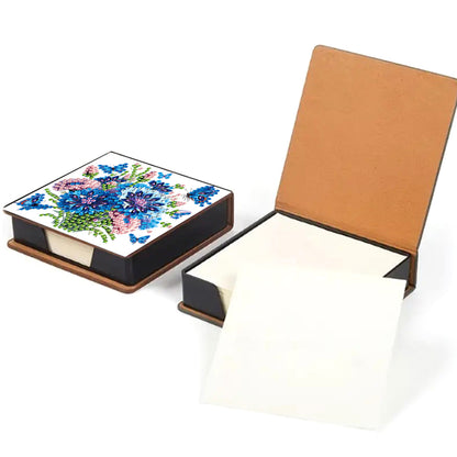 Animals Leather Diamond Art Note Box with 160 Sheets of Paper for DIY Art Craft
