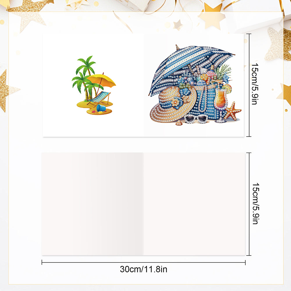 6Pcs Bouquet DIY Diamond Painting Card Diamond Drawing Card for Adults Beginners