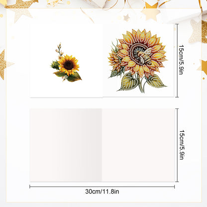 6Pcs Bouquet DIY Diamond Painting Card Diamond Drawing Card for Adults Beginners