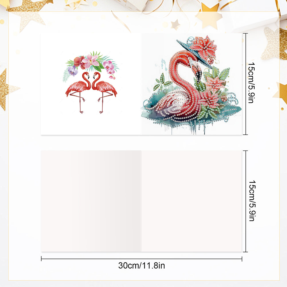 6Pcs Bouquet DIY Diamond Painting Card Diamond Drawing Card for Adults Beginners