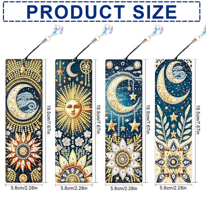 4Pcs Special Shape Dragonfly DIY Bookmarks Diamond Painting Kits for Book Lovers