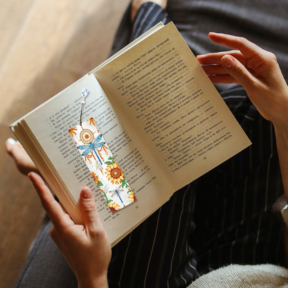 4Pcs Special Shape Dragonfly DIY Bookmarks Diamond Painting Kits for Book Lovers