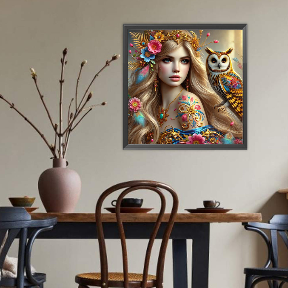 Beauty And Animals - Full Round Drill Diamond Painting 40*40CM