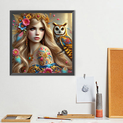 Beauty And Animals - Full Round Drill Diamond Painting 40*40CM
