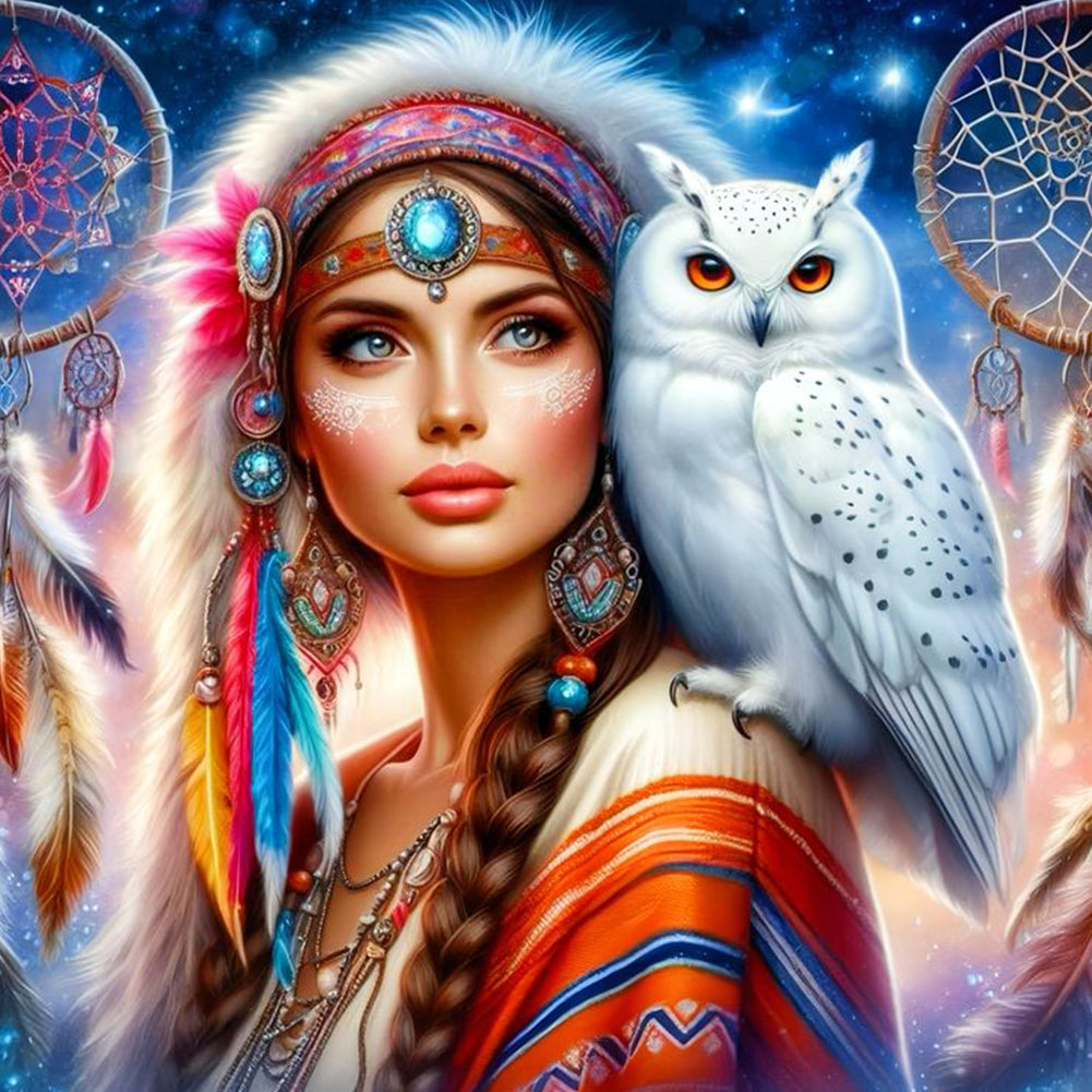 Beauty And Animals - Full Round Drill Diamond Painting 40*40CM