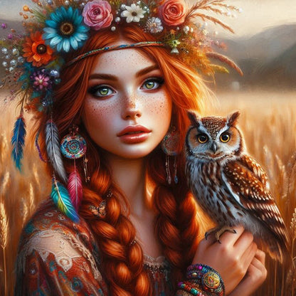 Beauty And Animals - Full Round Drill Diamond Painting 40*40CM