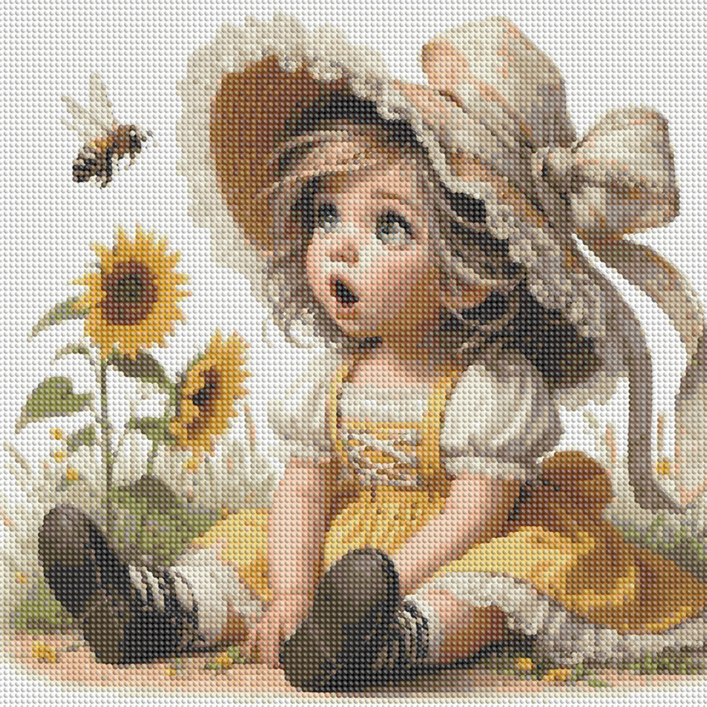 Cute Child - Full Round Drill Diamond Painting 40*40CM
