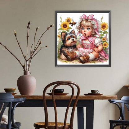 Cute Child - Full Round Drill Diamond Painting 40*40CM
