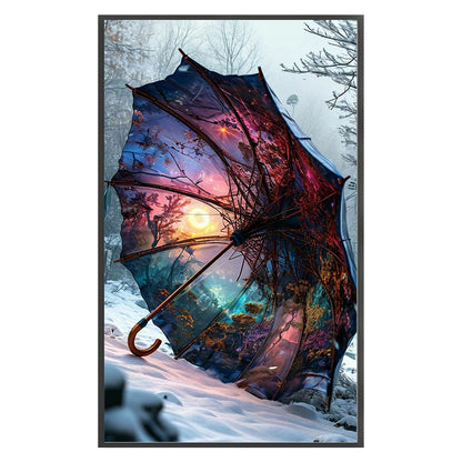 Scenery Umbrella - 14CT Stamped Cross Stitch 40*65CM