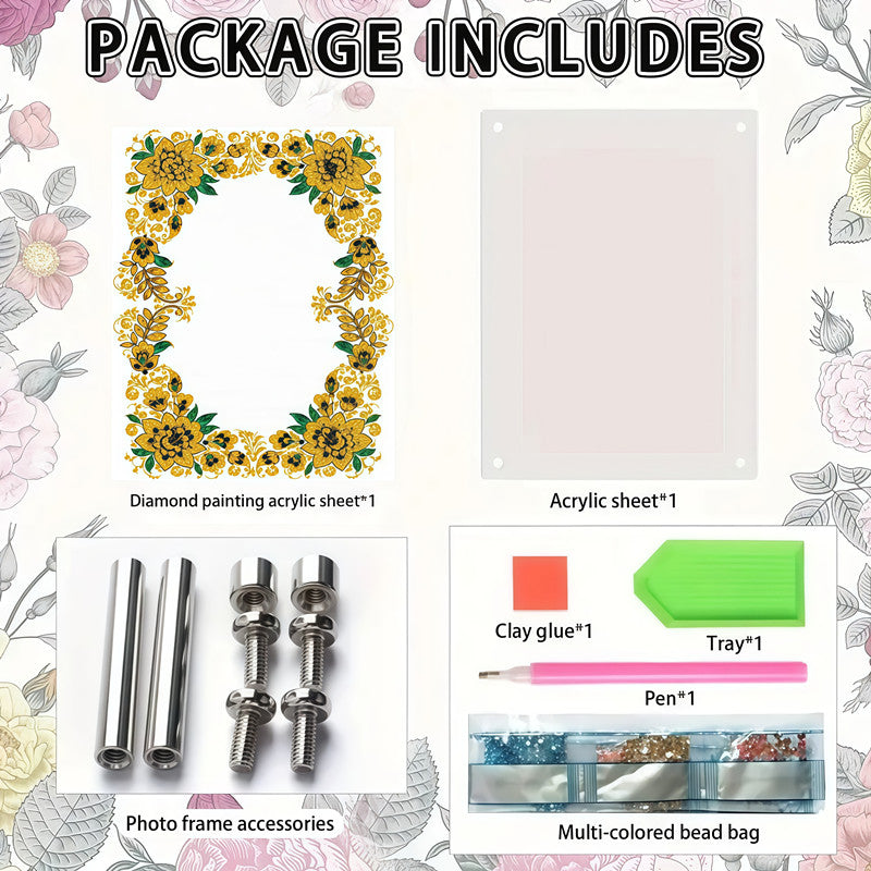 Special Shape Flower Table Top Diamond Painting Frame Kits for Home Office Decor