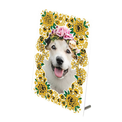 Special Shape Flower Table Top Diamond Painting Frame Kits for Home Office Decor