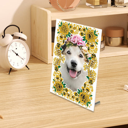Special Shape Flower Table Top Diamond Painting Frame Kits for Home Office Decor