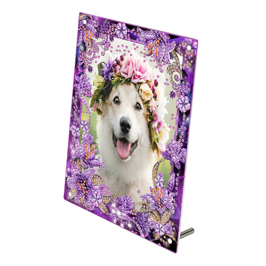 Special Shape Flower Table Top Diamond Painting Frame Kits for Home Office Decor