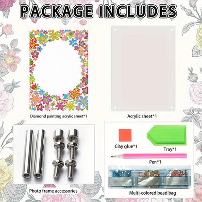 Special Shape Flower Table Top Diamond Painting Frame Kits for Home Office Decor
