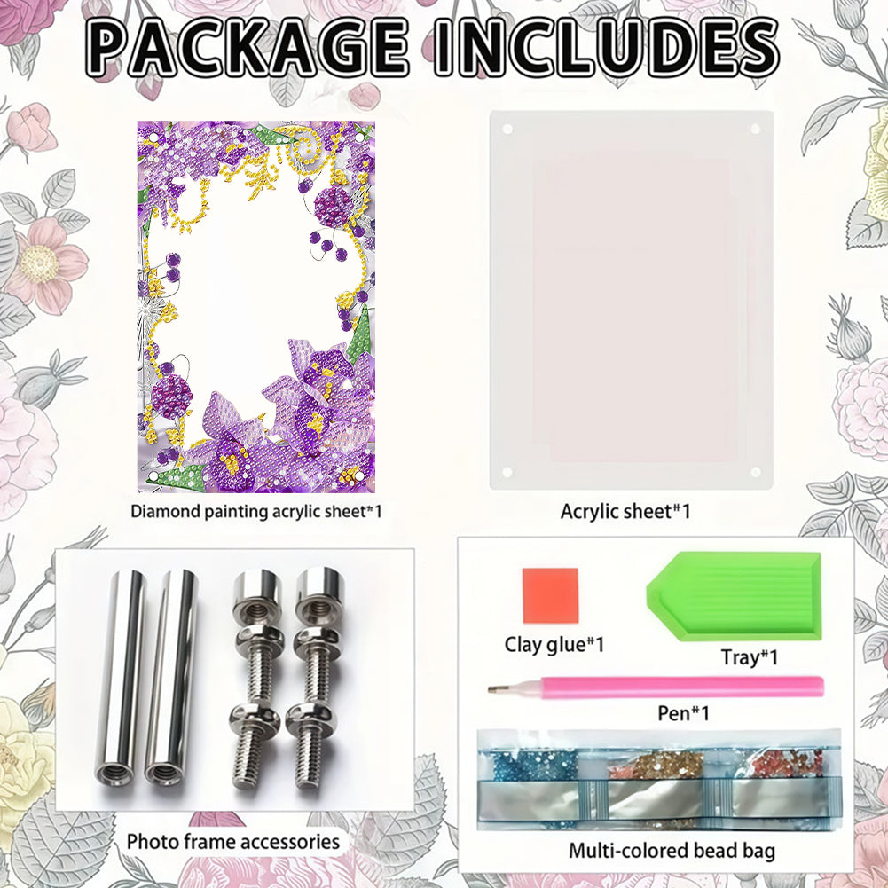 Special Shape Flower Table Top Diamond Painting Frame Kits for Home Office Decor