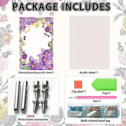 Special Shape Flower Table Top Diamond Painting Frame Kits for Home Office Decor
