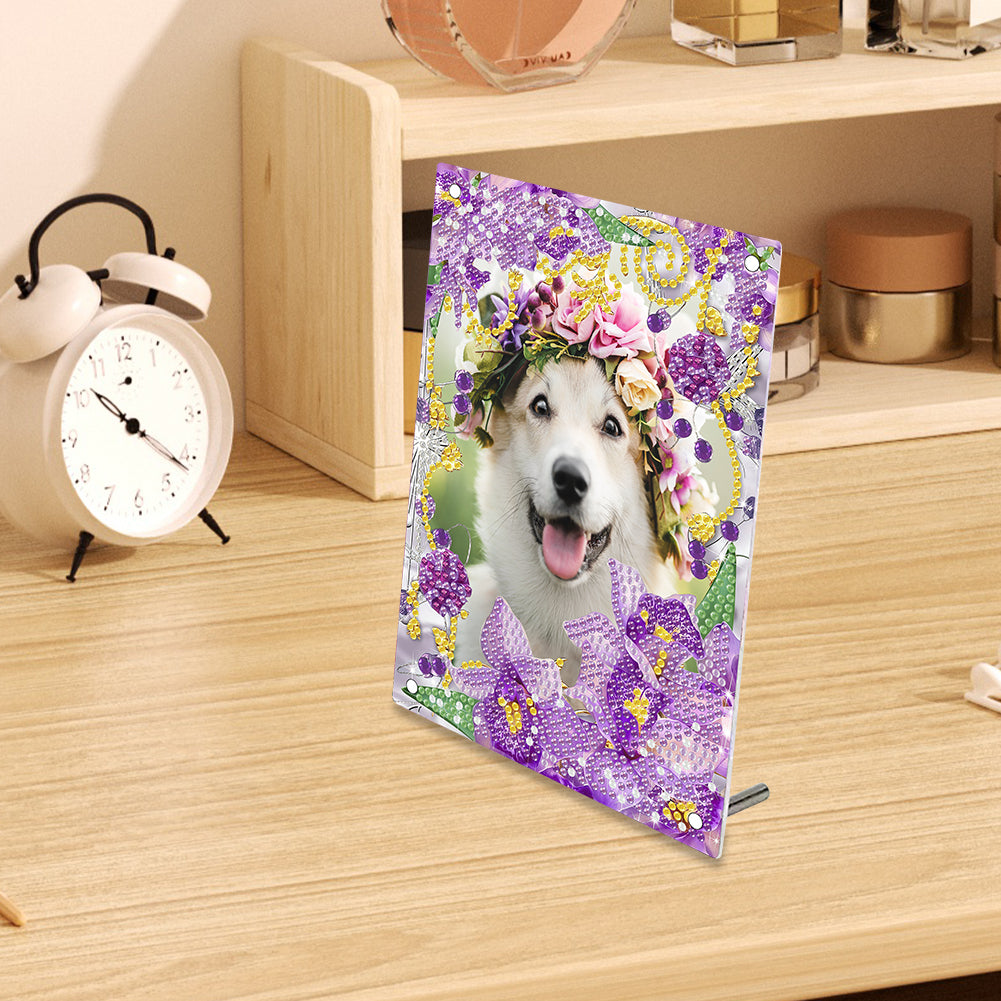 Special Shape Flower Table Top Diamond Painting Frame Kits for Home Office Decor