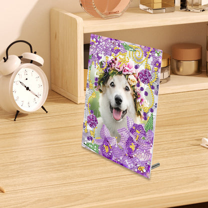 Special Shape Flower Table Top Diamond Painting Frame Kits for Home Office Decor