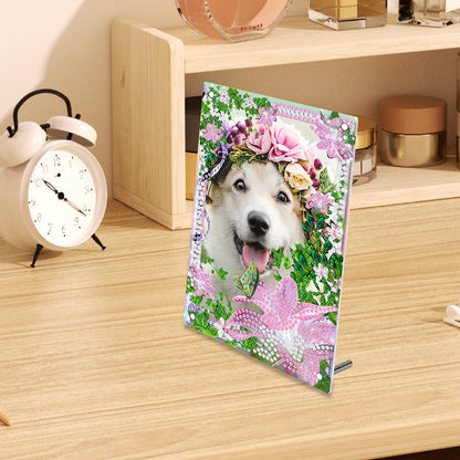 Special Shape Flower Table Top Diamond Painting Frame Kits for Home Office Decor