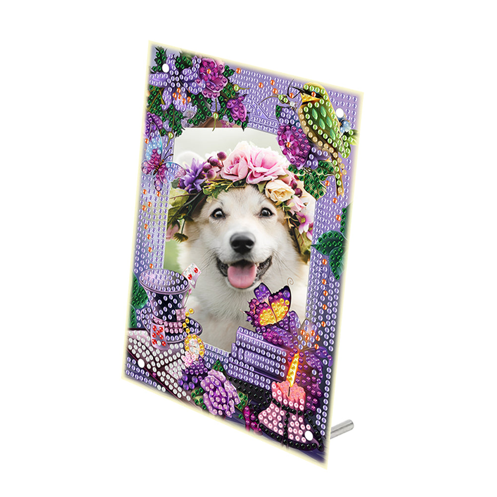 Special Shape Flower Table Top Diamond Painting Frame Kits for Home Office Decor