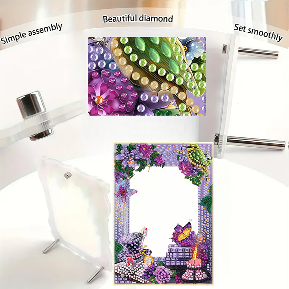 Special Shape Flower Table Top Diamond Painting Frame Kits for Home Office Decor