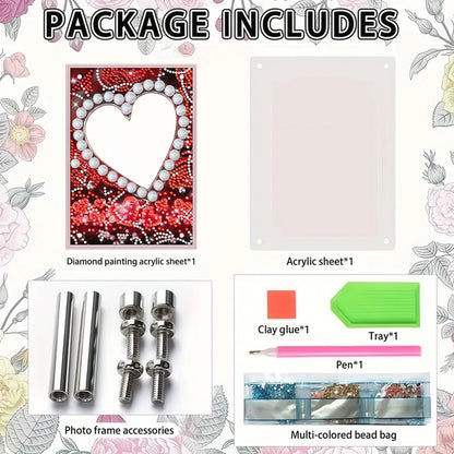 Special Shape Flower Table Top Diamond Painting Frame Kits for Home Office Decor