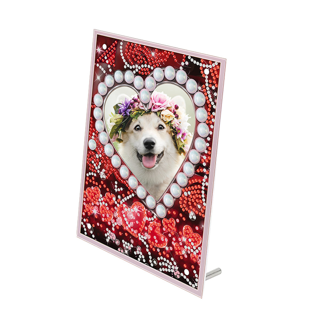 Special Shape Flower Table Top Diamond Painting Frame Kits for Home Office Decor