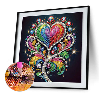 Shining Love - Special Shaped Drill Diamond Painting 30*30CM