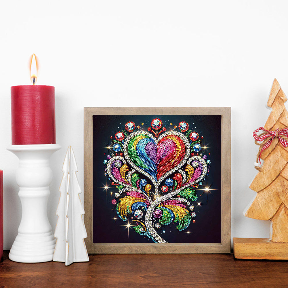 Shining Love - Special Shaped Drill Diamond Painting 30*30CM