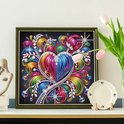Shining Love - Special Shaped Drill Diamond Painting 30*30CM