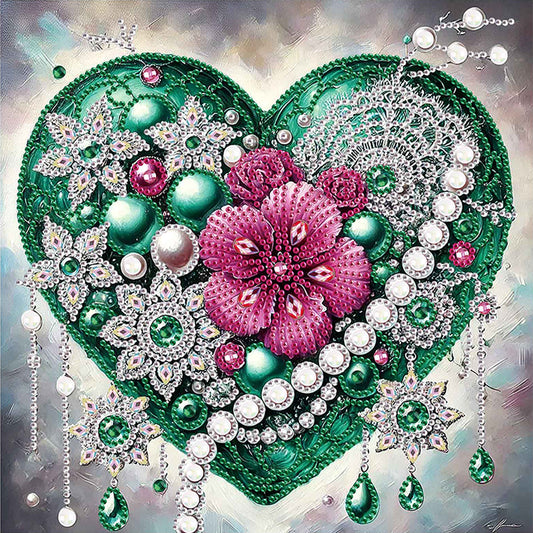 Shining Love - Special Shaped Drill Diamond Painting 30*30CM