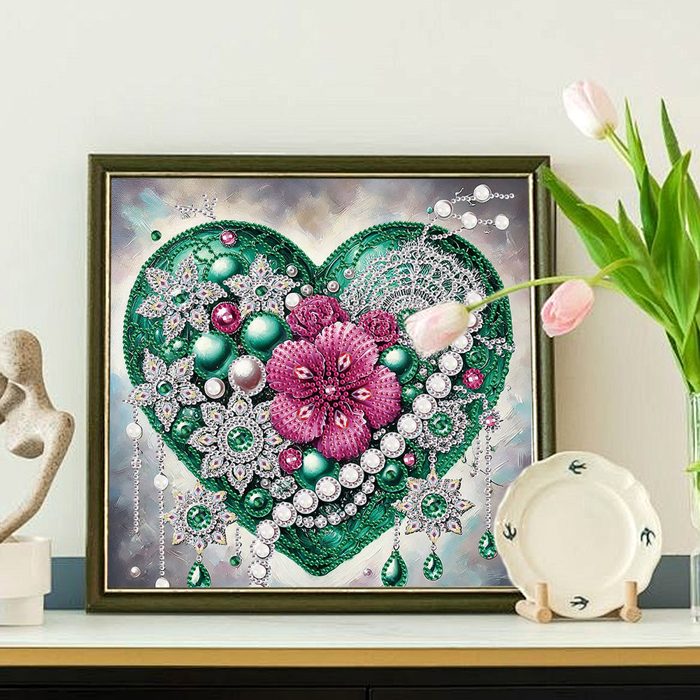 Shining Love - Special Shaped Drill Diamond Painting 30*30CM