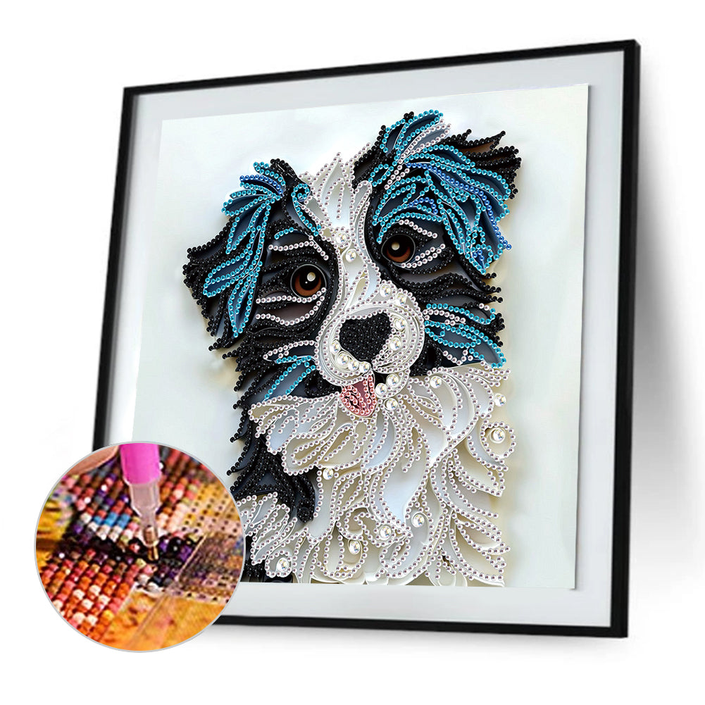 Quilled Puppy - Special Shaped Drill Diamond Painting 30*30CM