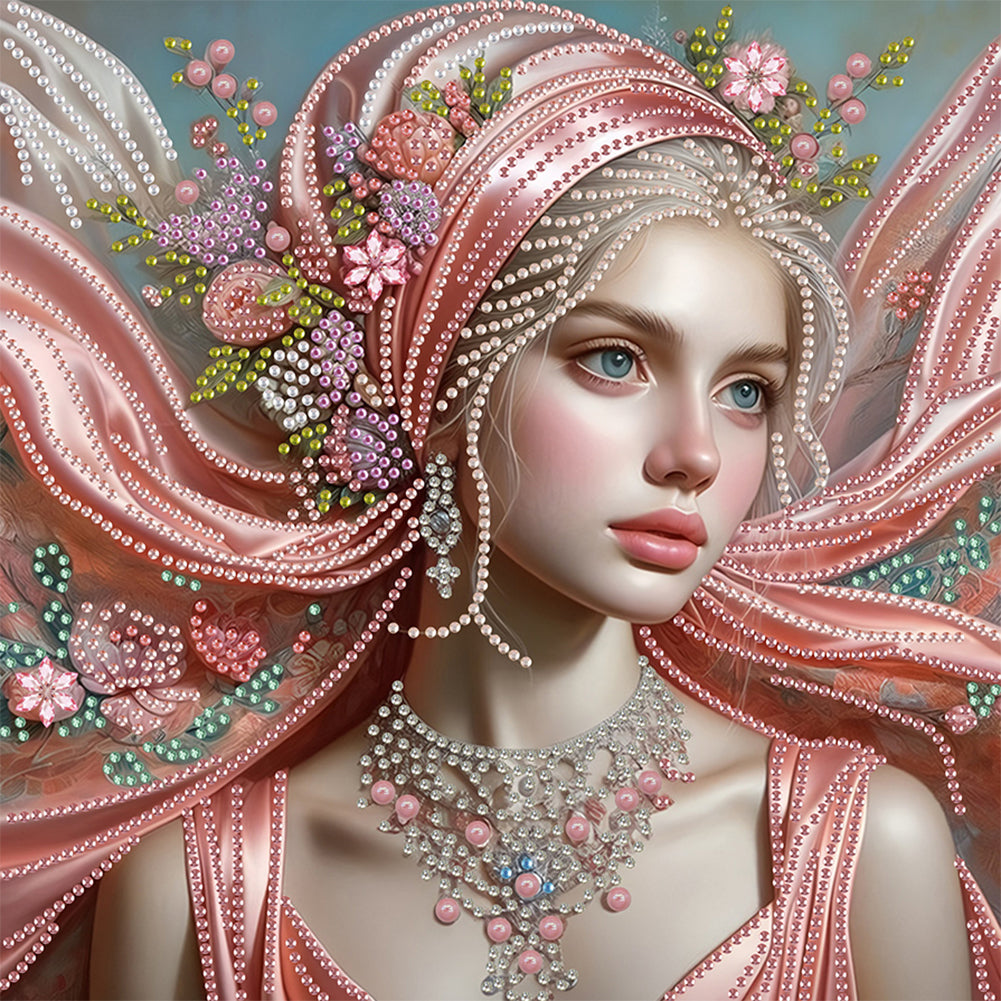 Lady Beauty - Special Shaped Drill Diamond Painting 30*30CM