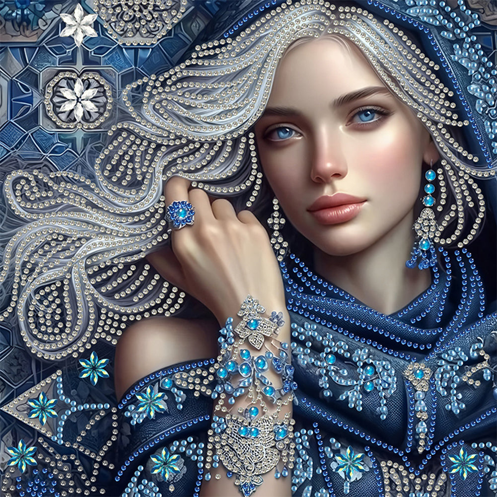 Lady Beauty - Special Shaped Drill Diamond Painting 30*30CM