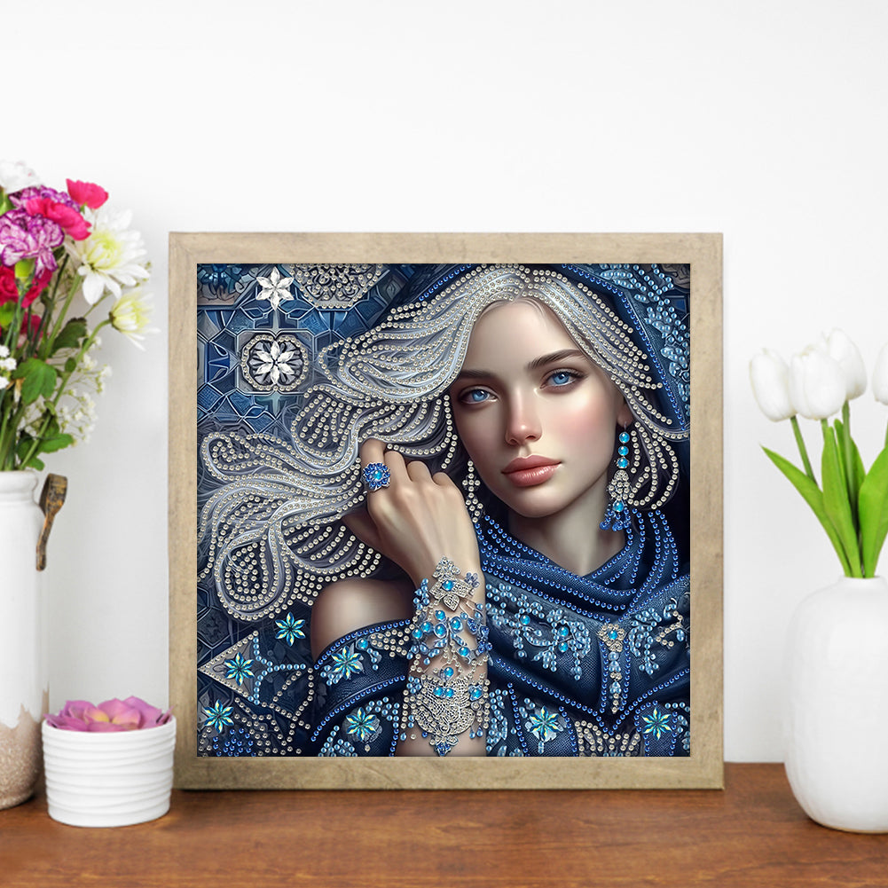 Lady Beauty - Special Shaped Drill Diamond Painting 30*30CM