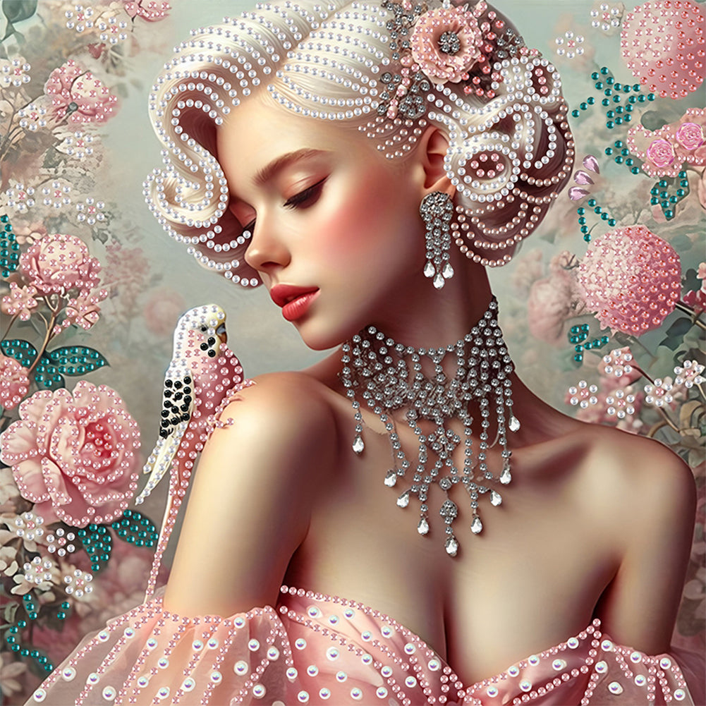 Lady Beauty - Special Shaped Drill Diamond Painting 30*30CM