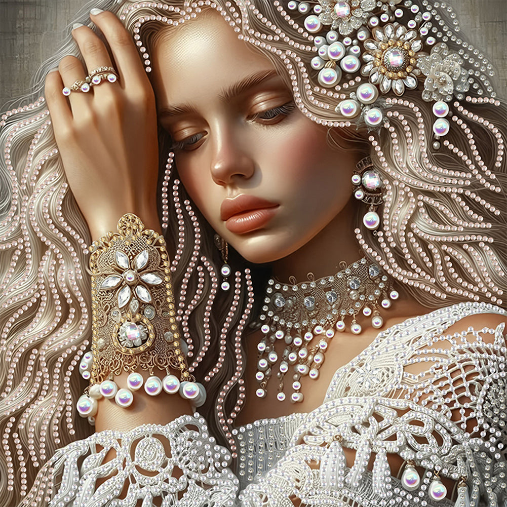 Lady Beauty - Special Shaped Drill Diamond Painting 30*30CM