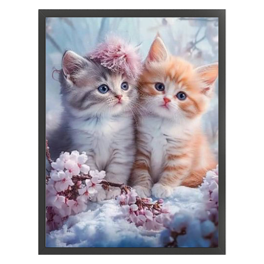 Two Kittens - 11CT Stamped Cross Stitch 35*45CM