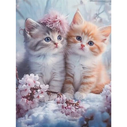 Two Kittens - 11CT Stamped Cross Stitch 35*45CM