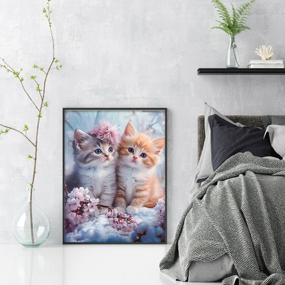 Two Kittens - 11CT Stamped Cross Stitch 35*45CM