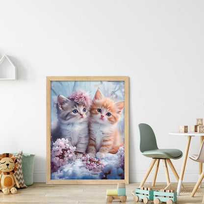 Two Kittens - 11CT Stamped Cross Stitch 35*45CM