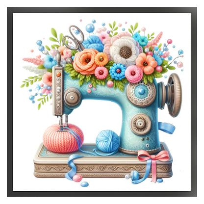 Sewing Machine - 14CT Stamped Cross Stitch 40*40CM