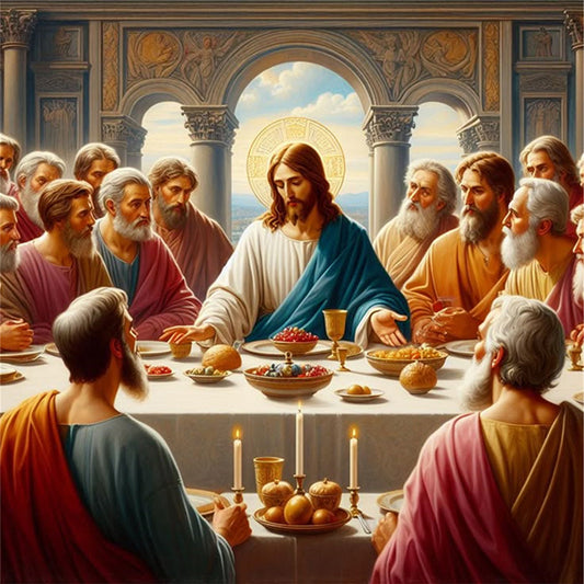 Jesus And His Disciples - 14CT Stamped Cross Stitch 40*40CM