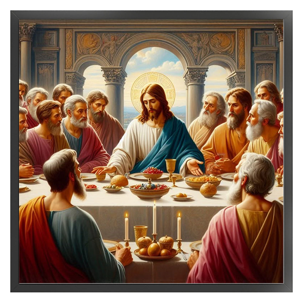Jesus And His Disciples - 14CT Stamped Cross Stitch 40*40CM