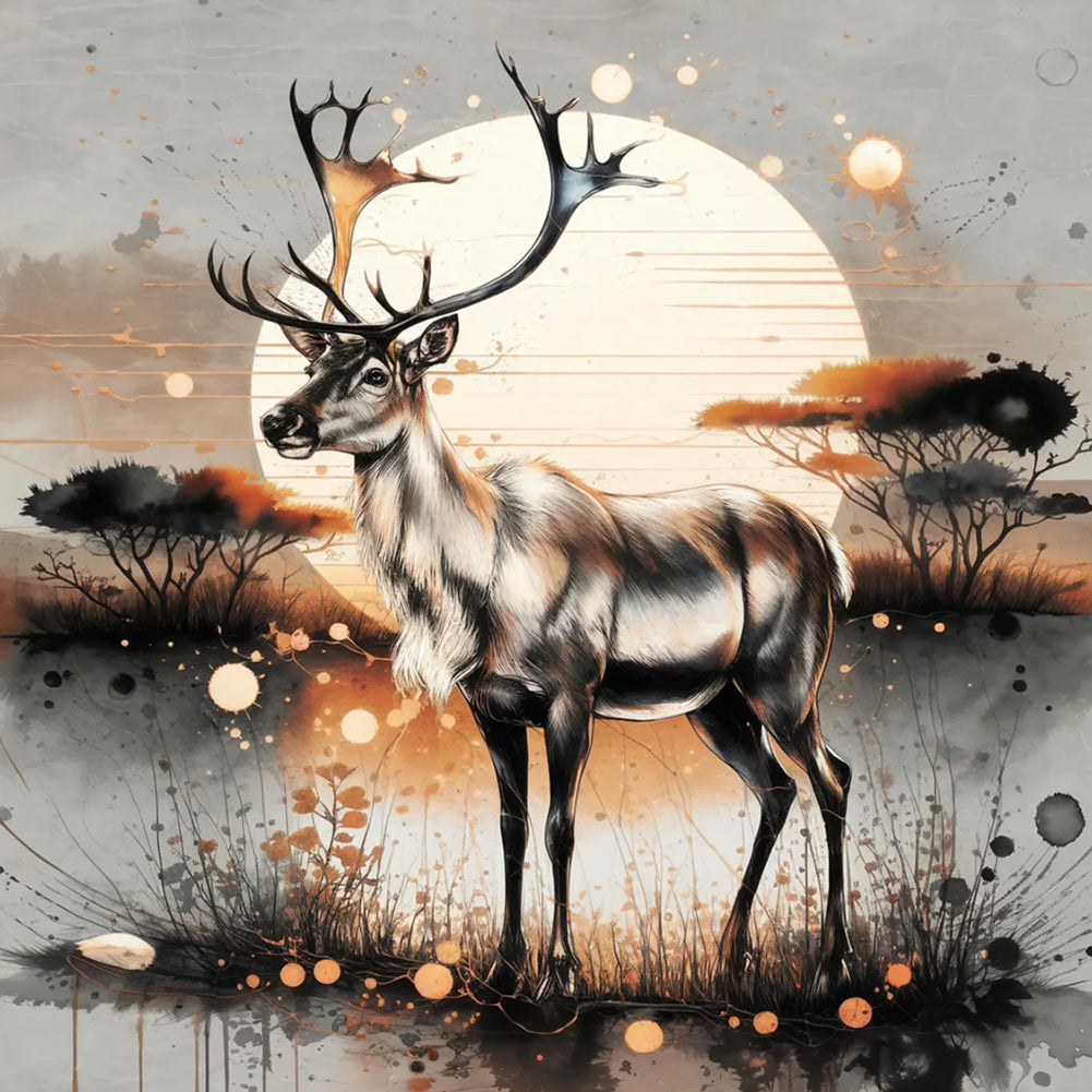 Deer - Full Round Drill Diamond Painting 40*40CM