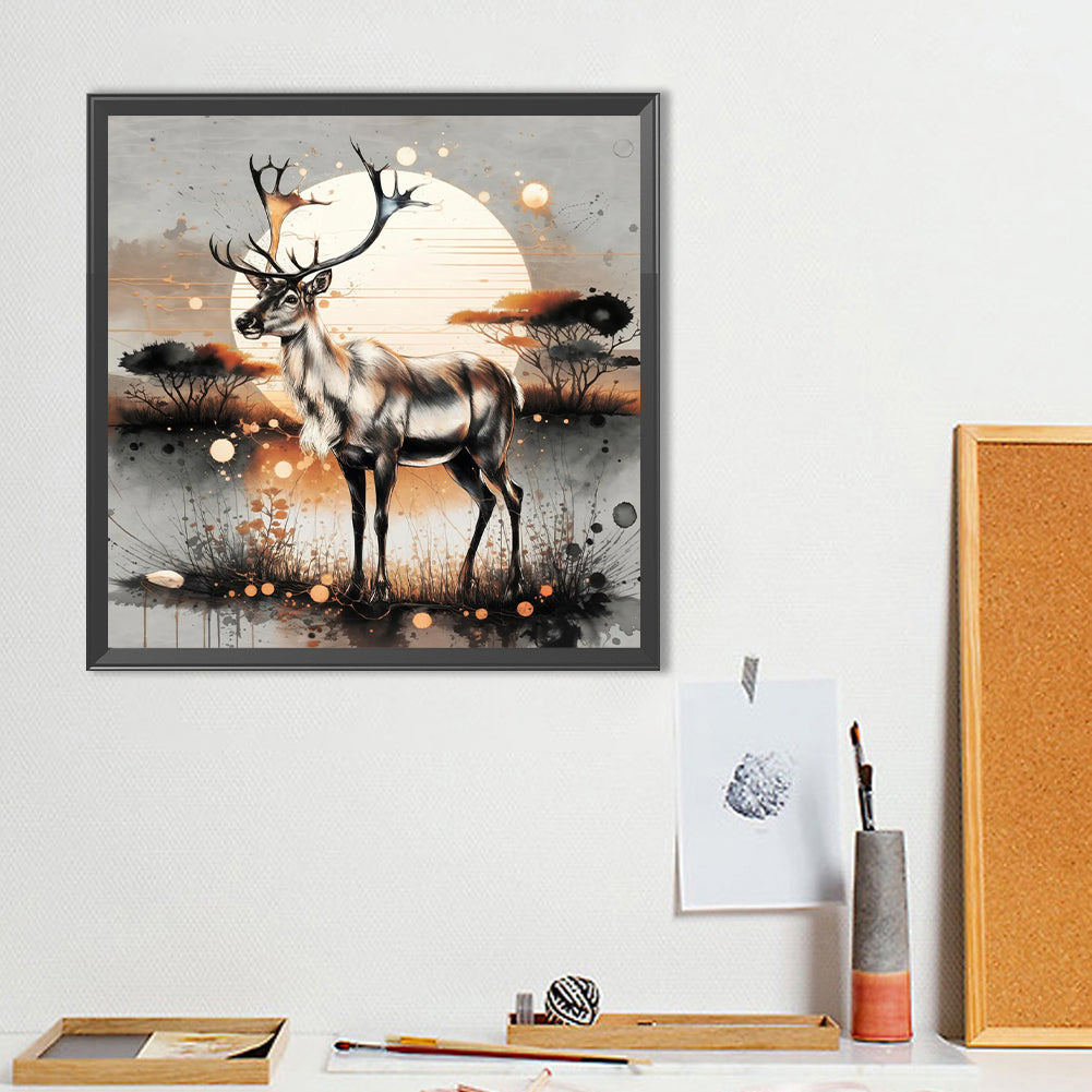 Deer - Full Round Drill Diamond Painting 40*40CM
