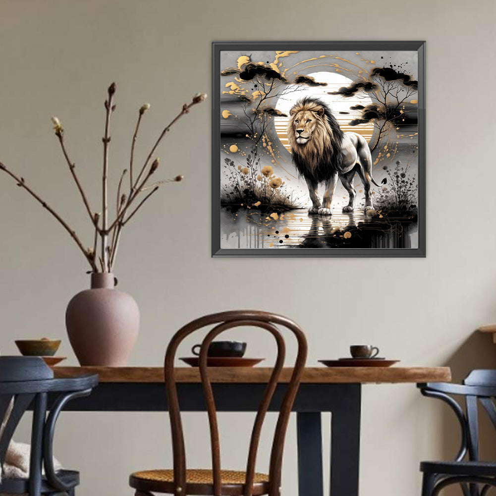 Lion - Full Round Drill Diamond Painting 40*40CM